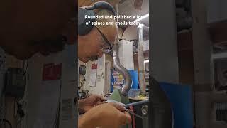 Upgrading the Fit & Finish on a bunch of knives today. Getting more familiar with the machines.