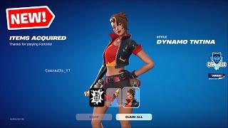 How to get Dynamo TnTina Skin and her Pickaxe in Fortnite