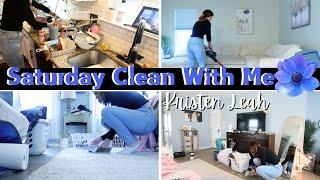 NEW SATURDAY WHOLE HOUSE CLEAN WITH ME! | KRISTEN LEAH HOUSE CEANING VIDEO!