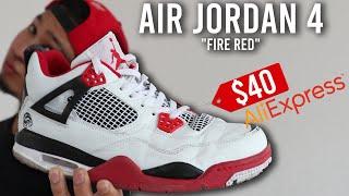 I bought FAKE Air Jordan 4 "Fire Red" for $40 from AliExpress!! | On Feet Review