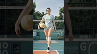 Stunning Volleyball Player Heats Up the Court #volleyball #viralvideo #sports #beauty