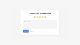 How To Create Rating Form With HTML CSS And Javascript