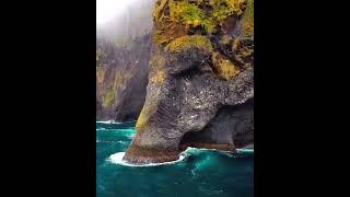 This natural basalt formation looks like a big elephant head