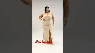 Glamorous  models lifestyle curvy woman in graceful babe style. plus size women beauty fashion.