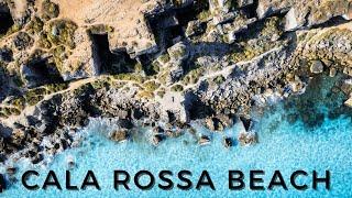 Cala Rossa Beach: A Sicilian Paradise | Favignana Island | 4K Drone Footage