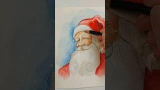 Рисуем Санту ️ Рисуем Акварелью ️ #рисуем #art #sketchbook #sketch #christmas #painting #новости