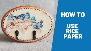 Easy decoupage tutorial: how to use rice paper