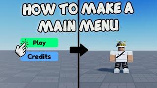 HOW TO MAKE A MAIN MENU ️ Roblox Studio Tutorial