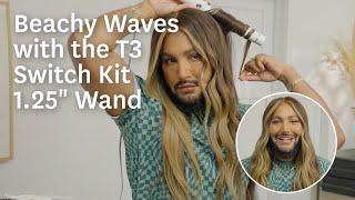 Styling Beachy Waves with the T3 Switch Kit 1.25" Curling Wand