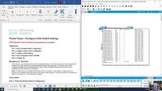 CCNA ITN - 2.5.5 Packet Tracer - Configure Initial Switch Settings