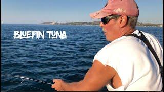 BLUEFIN TUNA Battle On Light Tackle & small boat