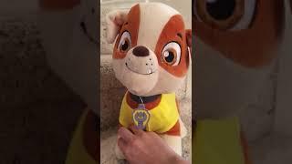 Build-A-Bear 2016 Plush Paw Patrol RUBBLE Bulldog w Outfit Pup Pack and Sound Button