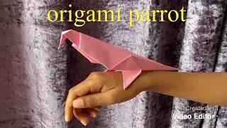 Origami: Parrot easy - BEST Origami easy tutorial/origami 3d bird