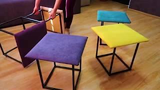 The Cube 5 in 1 transforming 1 ottoman or 5 chair