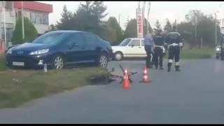 Crash between cars and bikes in Serbia, city Jagodina 22. 09. 2016