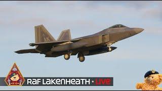 LIVE US AIR FORCE FIGHTER TOWN F-22 RAPTOR DEPARTURES? • 48TH FIGHTER WING RAF LAKENHEATH 20.06.25