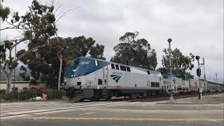 Coast Starlight Enters Santa Barbara with Dash-8 trailing