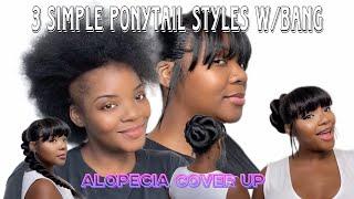 Creating A Ponytail w/ bang  using pieces of lace