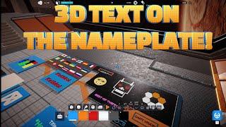 How to make 3d text on the nameplate in Robocraft 2