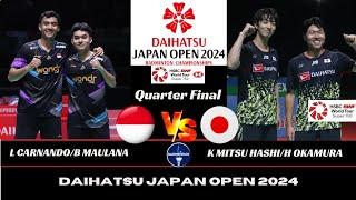 QUARTER FINAL | L CARNANDO/B MAULANA (INA) vs K MITSUHASHI/H OKAMURA (JPN)[MD] Japan Open 2024