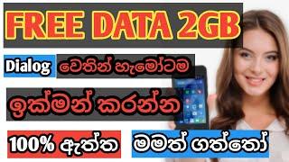 Dialog free data 2022 | 2GB free data | free data sinhala | nadda tec