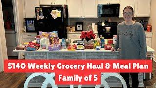 $140 Weekly Grocery Haul | Family of 5