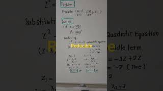 Quadratic Equation @ProfDavidJDelosReyes #algebra #shorts #reducible #prealgebra