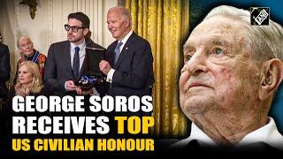 Biden honours George Soros with the Presidential Medal of Freedom for philanthropic contributions