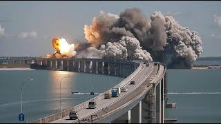 1 MINUTE AGO! Slovakian F-16 Drops 9 Tons of Bombs on Crimean Bridge