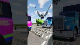 Cars, bus and truck vs Speed Bumps | Beamng Drive  #short #beamng #beamngdrive #trucksvs