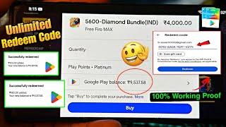 New Method | free redeem code for playstore at ₹0/- | How to get free google redeem code