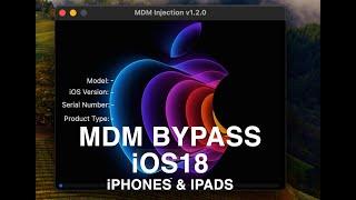 MDM injection iOS18 apple MDM removal iOS18 Support iPhones and iPads