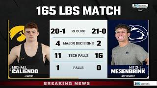 165lbs Penn State's Mitchell Mesenbrink vs. Iowa's Michael Caliendo | 2025 B1G Championship Match