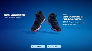 How To Get Air Jordan 11 Black/Gym Red Kicks For FREE! (Fortnite)