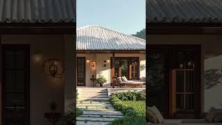 A peaceful house amidst vast, sprawling rice fields