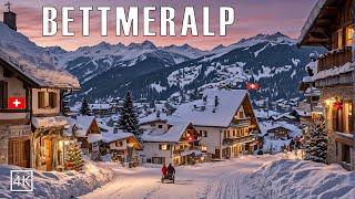 Bettmeralp Switzerland ️A Peaceful Christmas Sunset Walk in the Swiss Alps 4k️