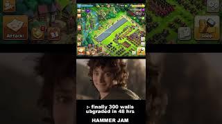 300 wall max in 48 hrs  #shorts #gaming #coc #clashofclans #th17