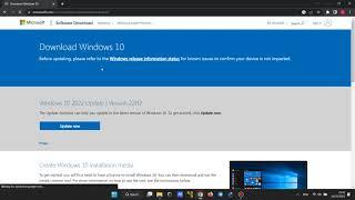 Download Windows 10 image ISO file from Official Microsoft site