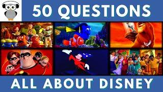 Disney Quiz Trivia - 50 Questions | All About Disney Movies, Characters and Theme Park