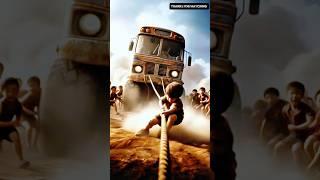 Indian Army baby saves bus from falling into ditch  #ai #baby #shorts