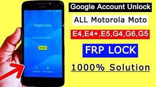 All Motorola Moto Frp Bypass | E4/E4+/E5/G4/G6/G5 Google Account Bypass | Remove FRP Lock Without PC