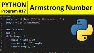 Python Program #17 - Check Armstrong Number in Python