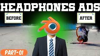 Headphones ADS in Blender || VFX/CGI tutorials in blender ||