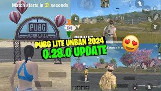 FINALLY PUBG MOBILE Lite Unban 2024  | 0.28.0 UPDATE LAUNCH DATE ? BGMI LITE !