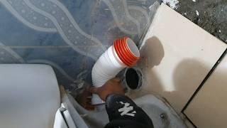 Changing the drain pipes for the toilet seat