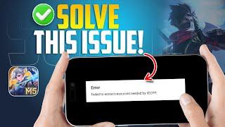 How to Fix Failed to Extract Resources Needed by IL2CPP Error in Mobile Legends on iPhone