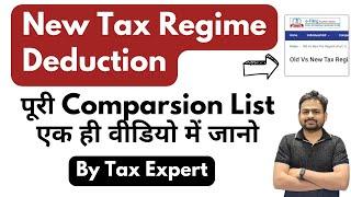 New Tax Regime Deductions | Deduction in New Tax Regime | Exemption New Tax Regime 2024-25