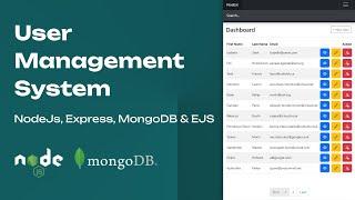 CRUD User Management System – Nodejs, Express, MongoDB & EJS (Reupload)