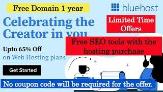 Bluehost Up to 65% Off on Shared and WordPress Hosting plans  Free SEO tools with the hosting Plan