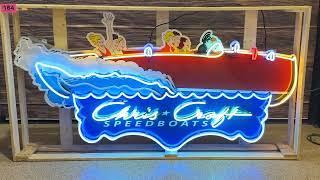 Chris Craft Speed Boats Action Neon Sign In Crate at Pot of Gold Auctions